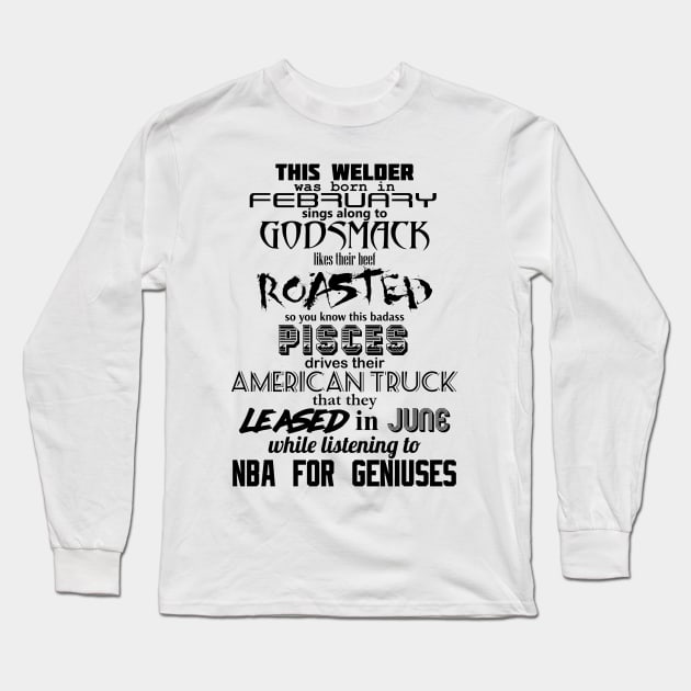 GENIUSMACK Pisces T-Shirt Long Sleeve T-Shirt by NBAforGeniuses